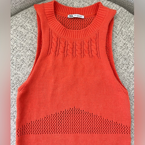Zara Orange Knit Dress - Picture 4 of 4